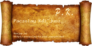 Paczolay Kájusz névjegykártya